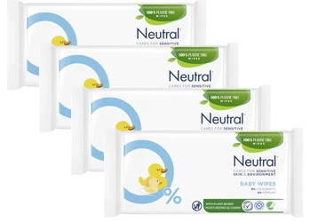 Neutral - Baby Billendoekjes - 4 x 52 = 208 stuks - 0% Parfum